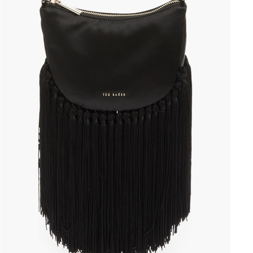 Ted Baker Black Fringe Shoulder Bag